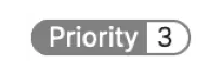 Priority 3 label Priority 3 label