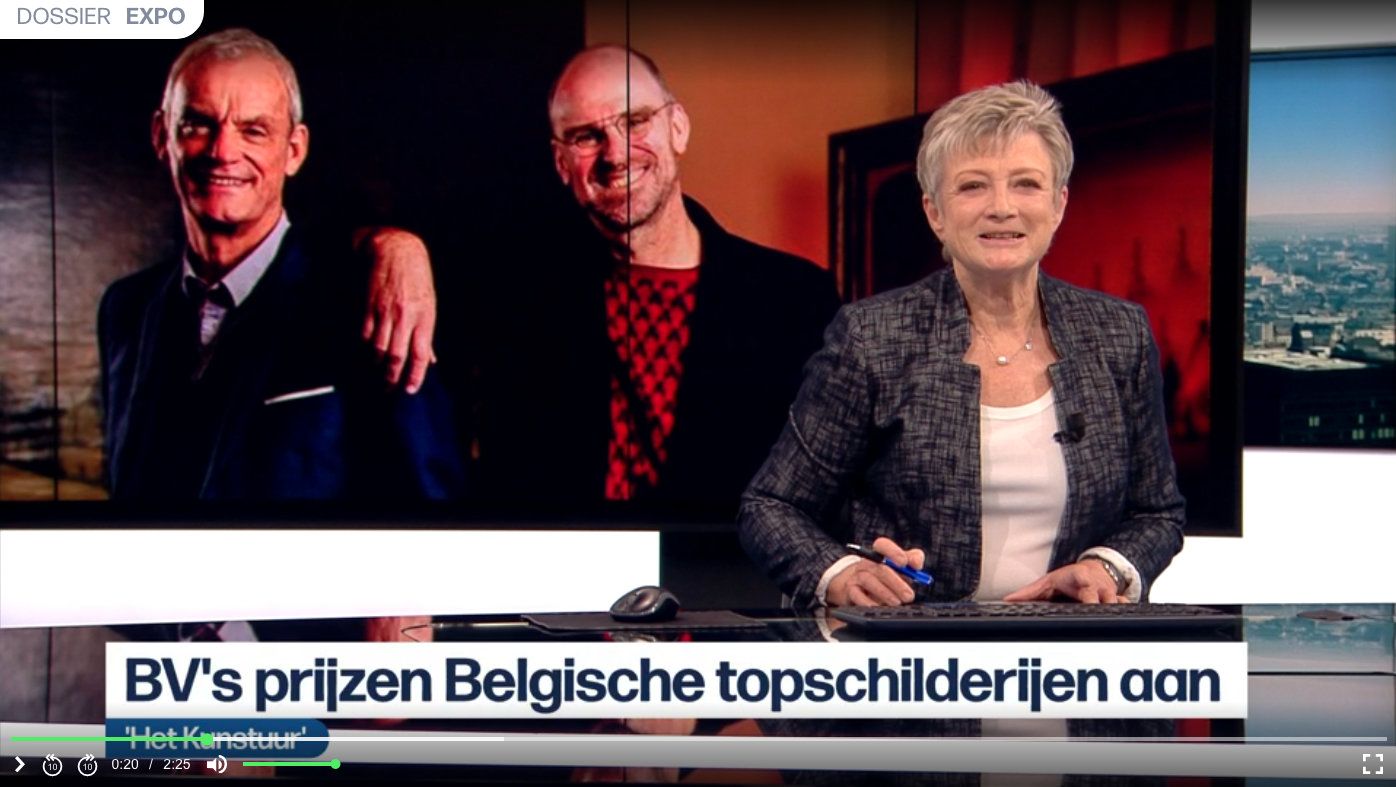 Screenshot van het item op het journaal met Hans en Joost Bourlon